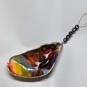 Handcrafted PRIDE flo art Oyster Shell